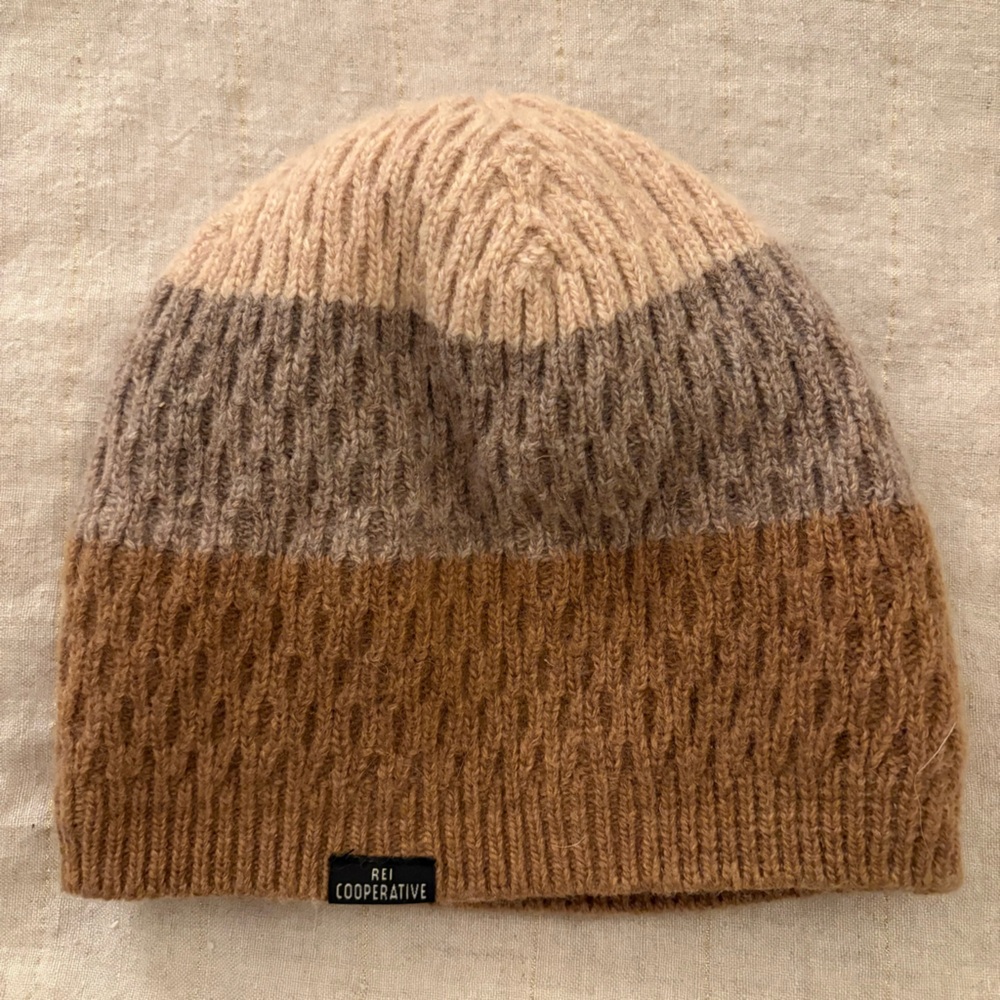 REI Multicolor Knit Beanie Hat